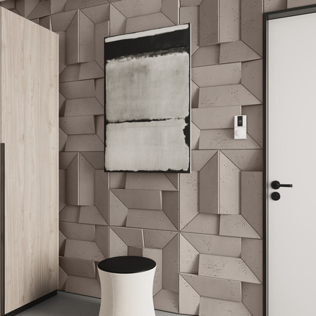 Płyta betonowa na ścianę 3D PB26A 600x600x45, kaszmirowy CL04; wzór A, beton architektoniczny