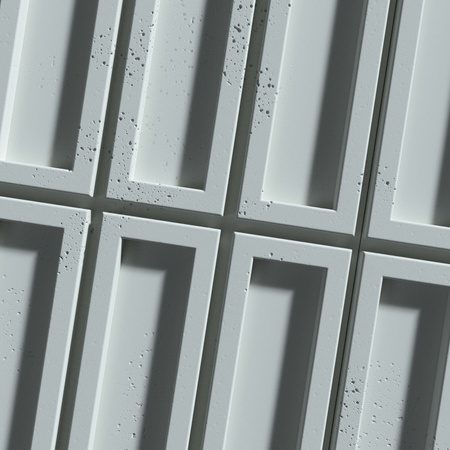 Płyta betonowa na ścianę 3D PB66A 1350x430x22, jasny błękit CL06; wzór A, beton architektoniczny