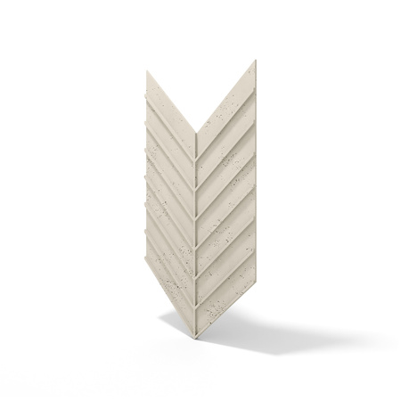 Płyta betonowa na ścianę 3D PB45 1188x600x25, kość słoniowa KS, beton architektoniczny