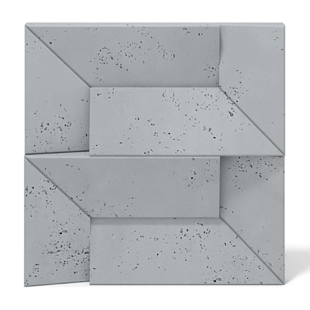 Płyta betonowa na ścianę 3D PB26A 600x600x45, szary S96, wzór A, beton architektoniczny