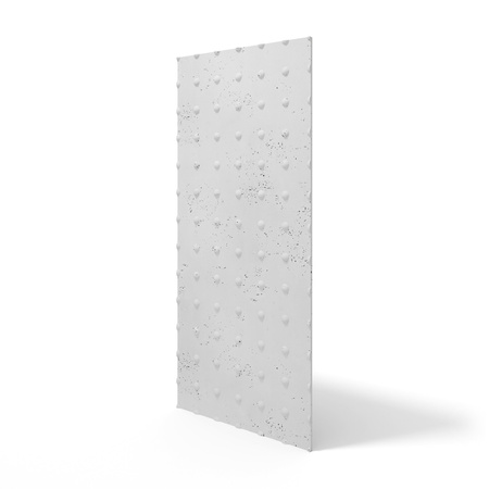 Płyta betonowa na ścianę 3D PB55 1350x600x15, jasnoszary S50, beton architektoniczny