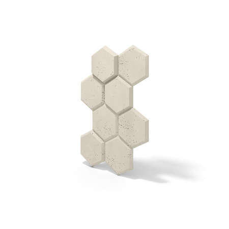 Płyta betonowa na ścianę 3D PB01 975x650x35, kość słoniowa KS, beton architektoniczny