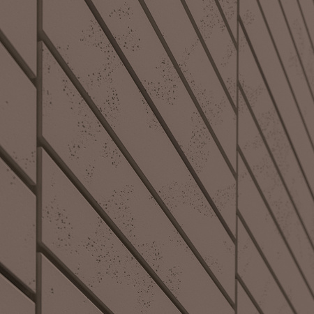 Płyta betonowa na ścianę 3D PB43 1210x500x25, czekoladowy CL02, beton architektoniczny