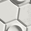 Płyta betonowa na ścianę 3D PB01D 260x300x37, zgaszona biel B0, beton architektoniczny