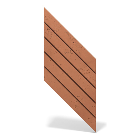 Płyta betonowa na ścianę 3D PB43 1210x500x25, terakota CL01, beton architektoniczny