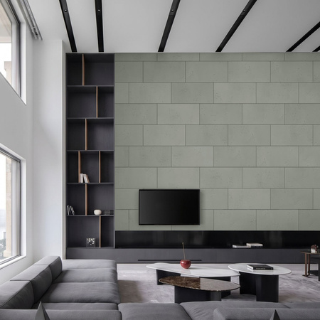 Płyta betonowa na ścianę 2D PA01 600x300x10, zgaszona zieleń CL09, beton architektoniczny