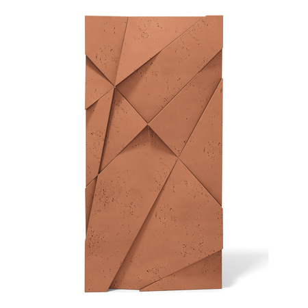 Płyta betonowa na ścianę 3D PB05A 1200x600x48, terakota CL01, wzór A, beton architektoniczny