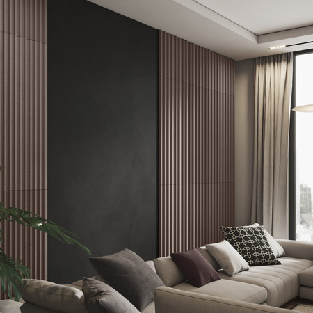Płyta betonowa na ścianę 3D PB39 1350x490x30, czekoladowy CL02, beton architektoniczny