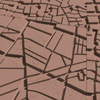 Płyta betonowa na ścianę 3D PB71F 600x600x22, brudny róż CL07; wzór F, beton architektoniczny