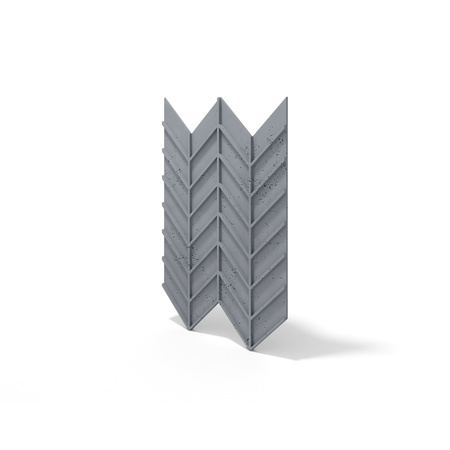 Płyta betonowa na ścianę 3D PB47 939x600x25, antracytowy B08, beton architektoniczny