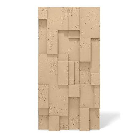 Płyta betonowa na ścianę 3D PB11 1200x600x40, miodowy CL03; wzór A, beton architektoniczny