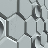 Płyta betonowa na ścianę 3D PB01D 260x300x37, jasny błękit CL06, beton architektoniczny