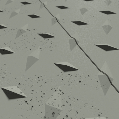 Płyta betonowa na ścianę 3D PB53 1350x600x15, zgaszona zieleń CL09, beton architektoniczny