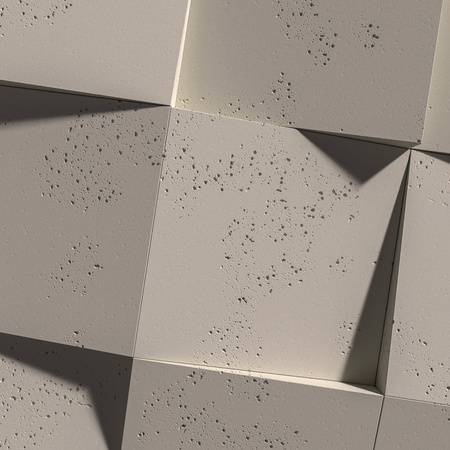 Płyta betonowa na ścianę 3D PB15 600x600x40, kaszmirowy CL04, beton architektoniczny