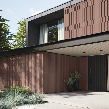 Płyta betonowa na ścianę 3D PB13 1200x600x40, brudny róż CL07, beton architektoniczny