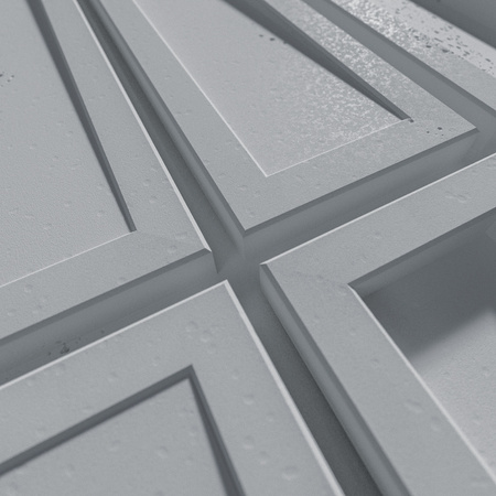 Płyta betonowa na ścianę 3D PB66B 1350x430x22, szary S96; wzór B, beton architektoniczny