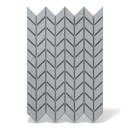 Płyta betonowa na ścianę 3D PB48 935x600x25, szary S96, beton architektoniczny