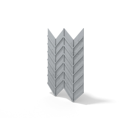 Płyta betonowa na ścianę 3D PB47 939x600x25, szary S96, beton architektoniczny