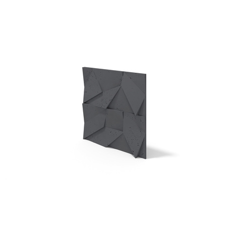 Płyta betonowa na ścianę 3D PB06B 600x600x42, czarny B15; wzór B, beton architektoniczny