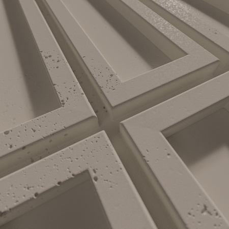 Płyta betonowa na ścianę 3D PB66A 1350x430x22, szarobeżowy CL05, wzór A, beton architektoniczny