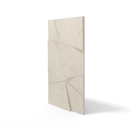 Płyta betonowa na ścianę 3D PB05B 1200x600x48, kość słoniowa KS, wzór B, beton architektoniczny