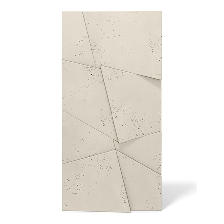 Płyta betonowa na ścianę 3D PB05B 1200x600x48, kość słoniowa KS, wzór B, beton architektoniczny