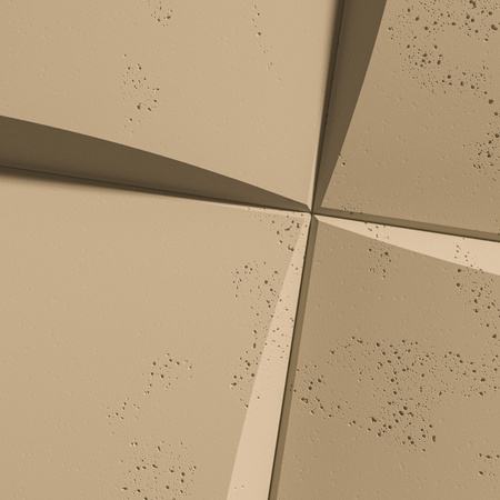 Płyta betonowa na ścianę 3D PB20 600x600x40, miodowy CL03, beton architektoniczny