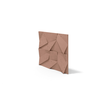 Płyta betonowa na ścianę 3D PB06B 600x600x42, brudny róż CL07; wzór B, beton architektoniczny