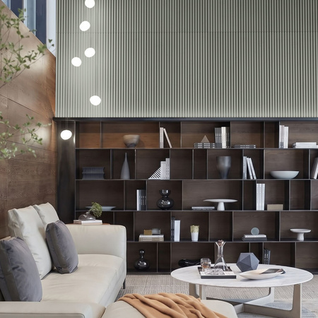 Płyta betonowa na ścianę 3D PB38 1350x480x30, zgaszona zieleń CL09, beton architektoniczny