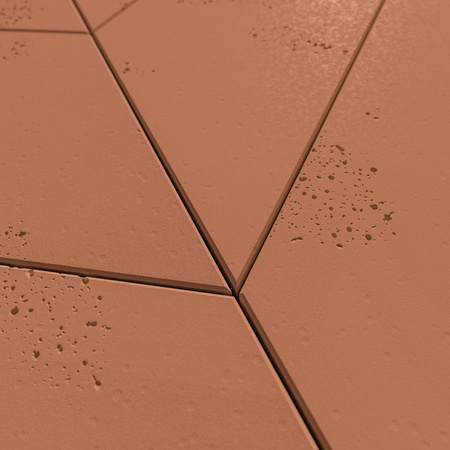 Płyta betonowa na ścianę 3D PB35 455x120x20, terakota CL01, lewy, beton architektoniczny