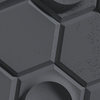 Płyta betonowa na ścianę 3D PB01 975x650x35, czarny B15, beton architektoniczny