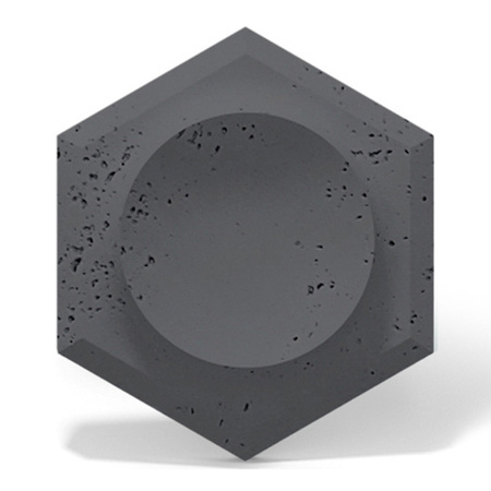 Płyta betonowa na ścianę 3D PB01D 260x300x37, czarny B15, beton architektoniczny