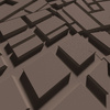 Płyta betonowa na ścianę 3D PB71F 600x600x22, czekoladowy CL02; wzór F, beton architektoniczny