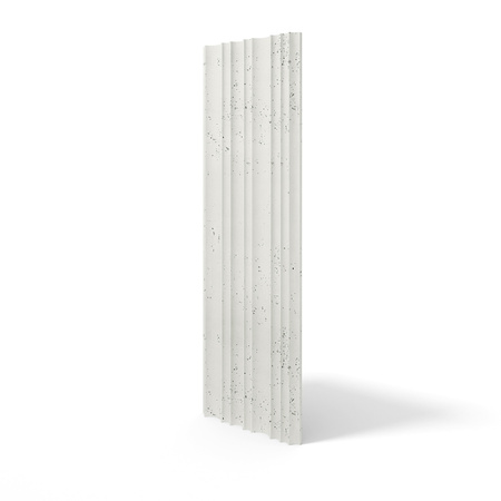 Płyta betonowa na ścianę 3D PB56 1350x430x35, zgaszona biel B0, beton architektoniczny