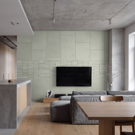 Płyta betonowa na ścianę 2D PA01 600x300x10, pistacjowy CL08, beton architektoniczny