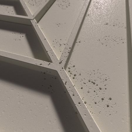 Płyta betonowa na ścianę 3D PB45 1188x600x25, kaszmirowy CL04, beton architektoniczny