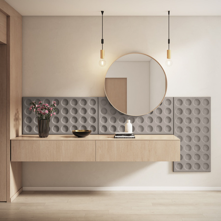Płyta betonowa na ścianę 3D PB28 1200x600x30, szarobeżowy CL05, beton architektoniczny