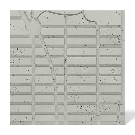 Płyta betonowa na ścianę 3D PB71D 600x600x22, pistacjowy CL08; wzór D, beton architektoniczny