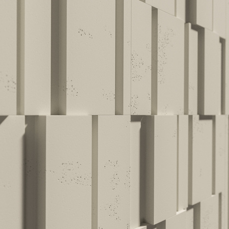 Płyta betonowa na ścianę 3D PB13 1200x600x40, kość słoniowa KS, beton architektoniczny