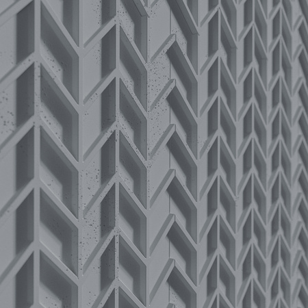 Płyta betonowa na ścianę 3D PB49 935x600x25, antracytowy B08, beton architektoniczny
