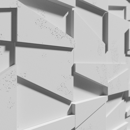 Płyta betonowa na ścianę 3D PB09 1200x600x45, jasnoszary S50, beton architektoniczny