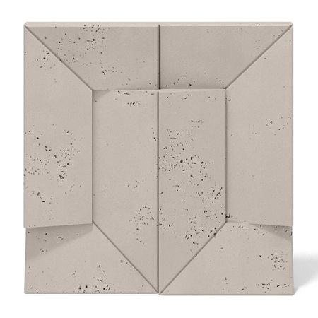 Płyta betonowa na ścianę 3D PB26B 600x600x45, kaszmirowy CL04; wzór B, beton architektoniczny