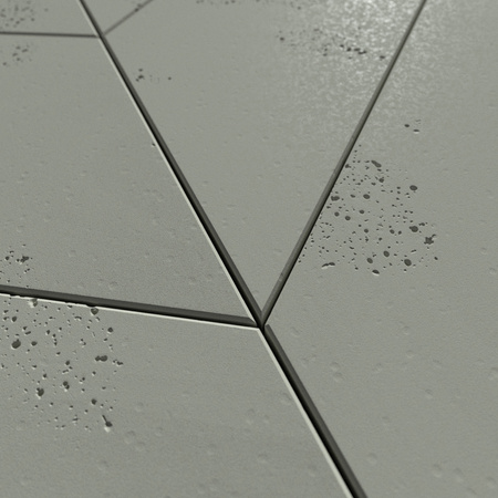 Płyta betonowa na ścianę 3D PB35 455x120x20, zgaszona zieleń CL09, beton architektoniczny