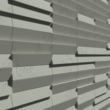 Płyta betonowa na ścianę 3D PB69 5x22,6x2, zgaszona zieleń CL09, beton architektoniczny