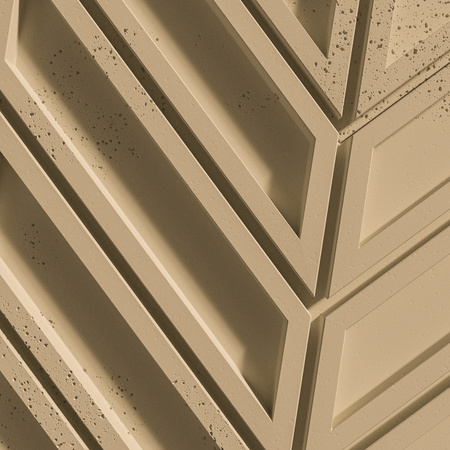 Płyta betonowa na ścianę 3D PB50 1156x600x20, miodowy CL03, beton architektoniczny