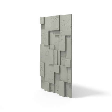 Płyta betonowa na ścianę 3D PB11 1200x600x40, zgaszona zieleń CL09; wzór A, beton architektoniczny