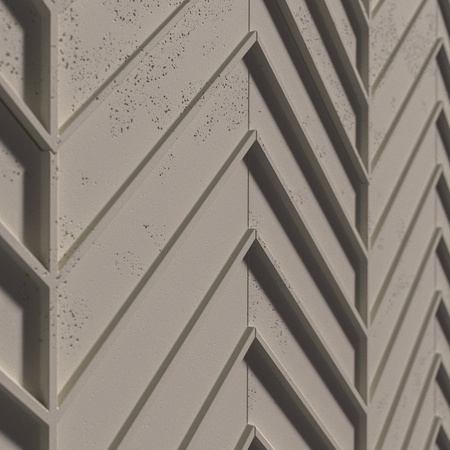 Płyta betonowa na ścianę 3D PB45 1188x600x25, kaszmirowy CL04, beton architektoniczny