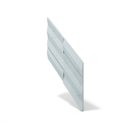 Płyta betonowa na ścianę 3D PB70A 1200x600x35, jasny błękit CL06; wzór A, beton architektoniczny