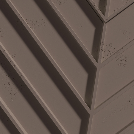 Płyta betonowa na ścianę 3D PB45 1188x600x25, czekoladowy CL02, beton architektoniczny