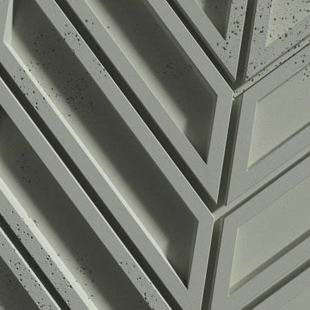Płyta betonowa na ścianę 3D PB50 1156x600x20, zgaszona zieleń CL09, beton architektoniczny